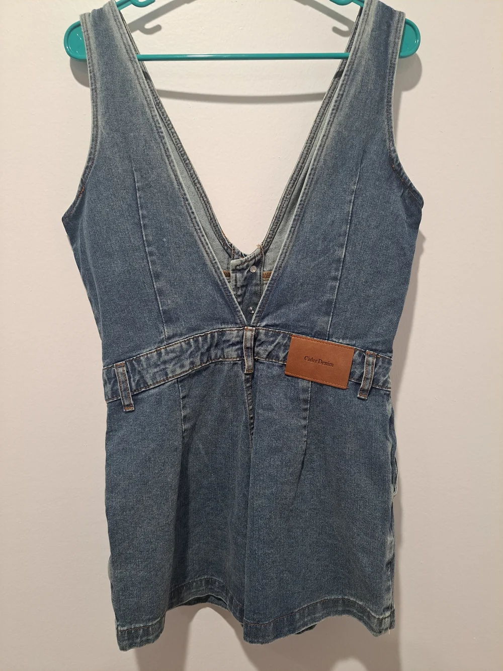 Denim Blue Womens One-Piece Romper